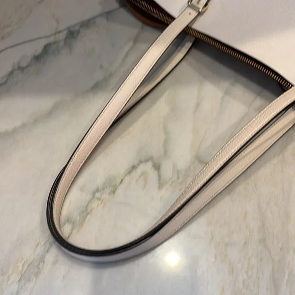 Authentic Coach Ivory Crossgrain Leather CityTote Bag! - Picture 15 of 16